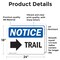 Signmission Trail (Right Arrow) Sign With Symbol, 24 in W x Rectangle, Vinyl Decal OS-2PACK-NS-D-1824-L-18711 - alternate 4